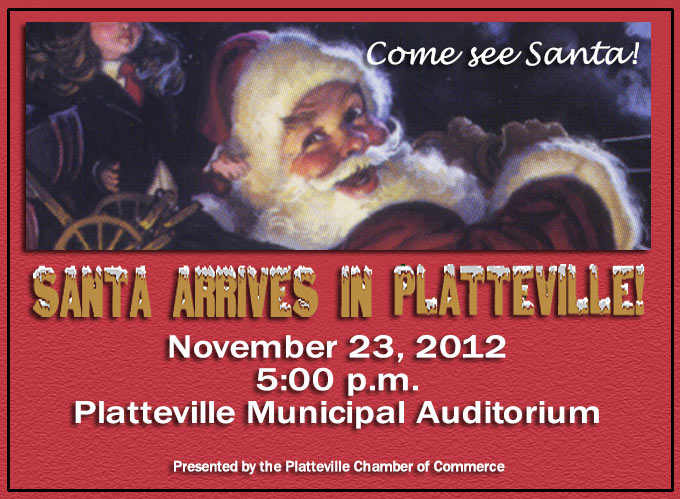 Santa arrives in Platteville!