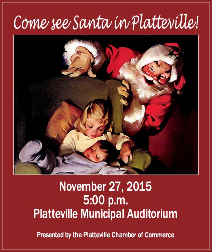 Santa visits Platteville 2015